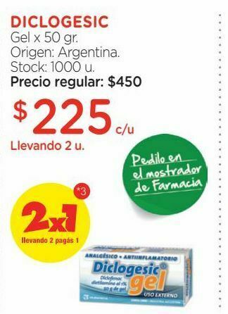Farmacity Diclogesic gel x 50 gr oferta