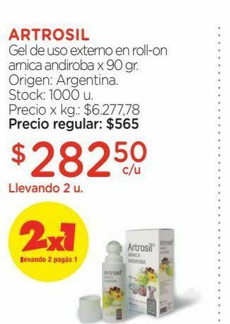 Farmacity Gel de uso externo en roll on artrosil árnica andiroba x 90 g oferta