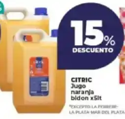 Supermayorista Vital Citric jugo naranja bidon oferta