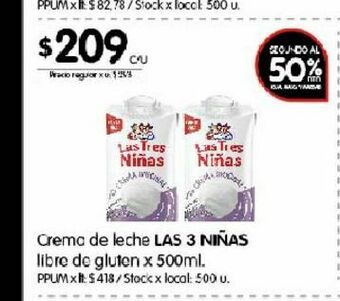 Disco Crema de leche las tres niñas oferta