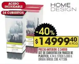 Coto Home design set de cubiertos en frasco de plastico oferta