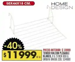 Coto Home design tender balcon plegable blanco oferta