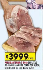 Coto Chuletas de jamon/jamón de cerdo con hueso oferta