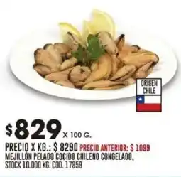 Coto Mejillon pelado cocido chileno congelado oferta