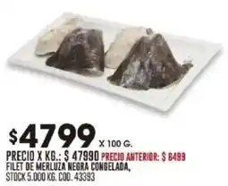 Coto Filet de merluza negra congelada oferta