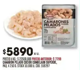 Coto Camaron pelado cocido congelado superbe oferta