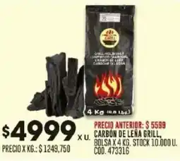 Coto Carbon de leña grill bolsa oferta
