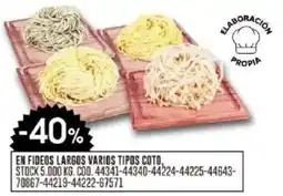 Coto En fideos largos varios tipos coto oferta