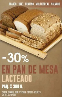 Coto En pan de mesa lacteado oferta