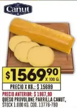 Coto Canut queso provolone parrilla oferta