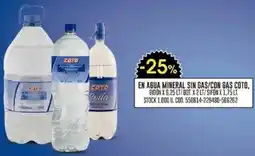 Coto En agua mineral sin gas/con gas coto oferta