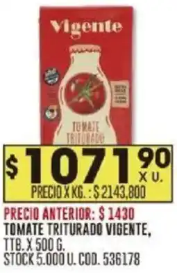 Coto Vigente tomate triturado oferta