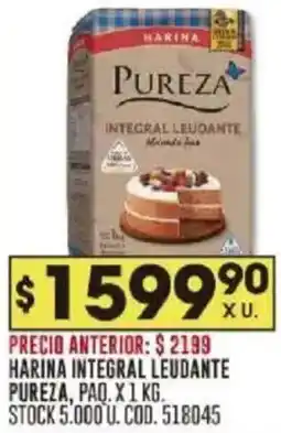 Coto Harina integral leudante pureza, paq. oferta