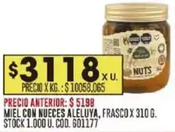 Coto Miel con nueces aleluya, frasco oferta