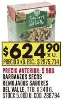 Coto Sabores el valle garbanzos secos remojados oferta