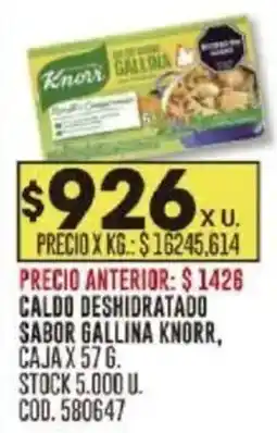 Coto Knorr caldo deshidratado sabor gallina oferta