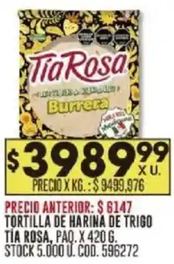 Coto Tia rosa tortilla de harina de trigo oferta