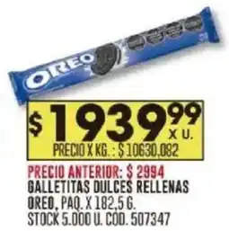 Coto Oreo galletitas dulces rellenas oferta