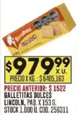 Coto Terrobusi galletitas dulces lincoln oferta