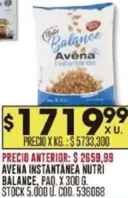 Coto Nutri balance avena instantánea oferta