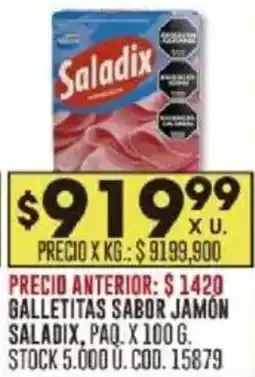 Coto Saladix galletitas sabor jamon oferta