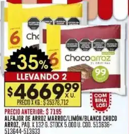 Coto Choco arroz alfajor de arroz marroc/limón/blanco oferta