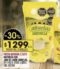 Coto Cañuela mayonesa jugo de limon oferta