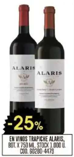 Coto Alaris en vinos trapiche oferta