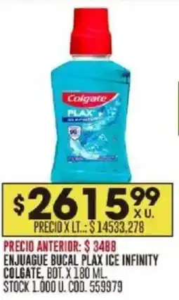 Coto Colgate enjuague bucal plax ice infinity oferta
