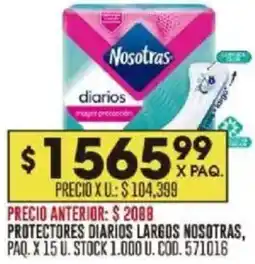 Coto Nosotras protectores diarios largos oferta