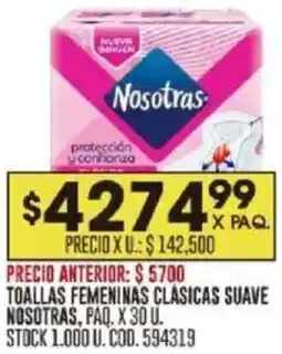 Coto Nosotras toallas femeninas clásicas suave oferta