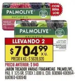 Coto Palmolive jabón tocador varias fragancias oferta
