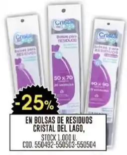 Coto Cristal del lago en bolsas de residuos oferta