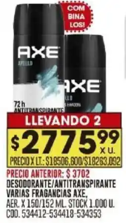 Coto Axe desodorante/antitranspirante varias fragancias oferta