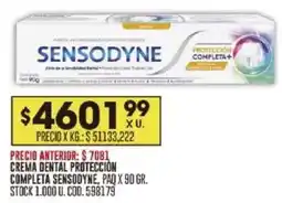 Coto Sensodyne crema dental protección completa oferta