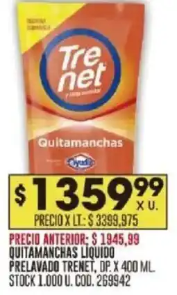 Coto Trenet quitamanchas liquido prelavado oferta