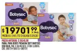 Coto Babysec pañal para bebes premium soft oferta
