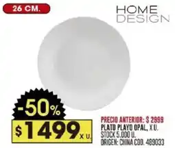 Coto Home design plato playo opal oferta