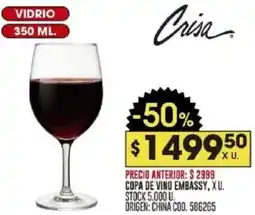 Coto Crisa copa de vino embassy oferta