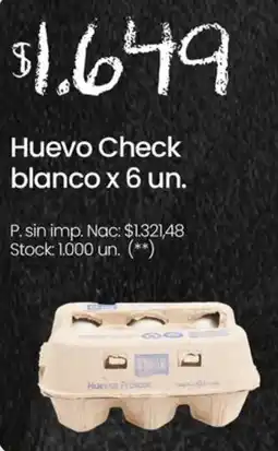 Changomas Huevo check blanco oferta