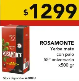 Nini Mayorista Rosamonte yerba mate con palo 55º aniversario oferta