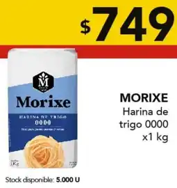 Nini Mayorista Morixe harina de trigo 0000 oferta