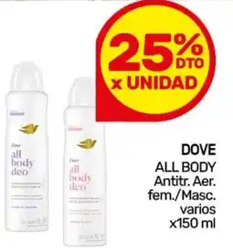 Nini Mayorista Dove all body antitr. aer. fem./masc. varios oferta