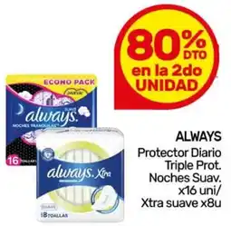 Nini Mayorista Always protector diario triple prot. noches suav. oferta