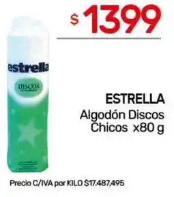 Nini Mayorista Estrella algodón discos chicos oferta