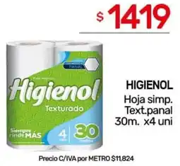 Nini Mayorista Higienol hoja simp. text.panal oferta