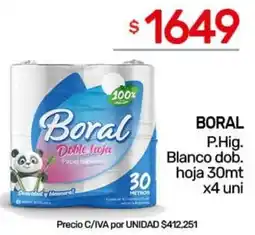 Nini Mayorista Boral p.hig. blanco dob. hoja oferta