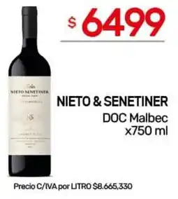 Nini Mayorista Nieto & senetiner doc malbec oferta
