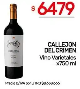 Nini Mayorista Callejon del crimen vino varietales oferta