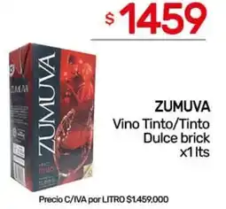 Nini Mayorista Zumuva vino tinto/tinto dulce brick oferta